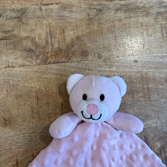 Little Beginnings Baby Bear Plush Lovey Pink 15" Minky Security - Picture 2 of 7